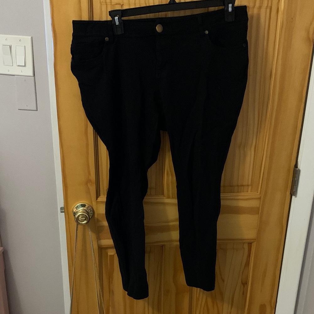 Torrid Black Pants with Gold Accents